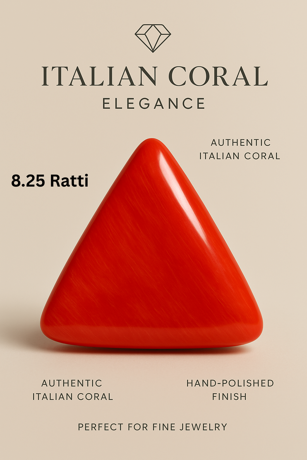 Natural Italian Coral (Triangle)