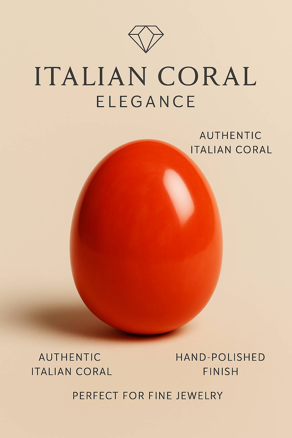 Natural Italian Coral (Oval)
